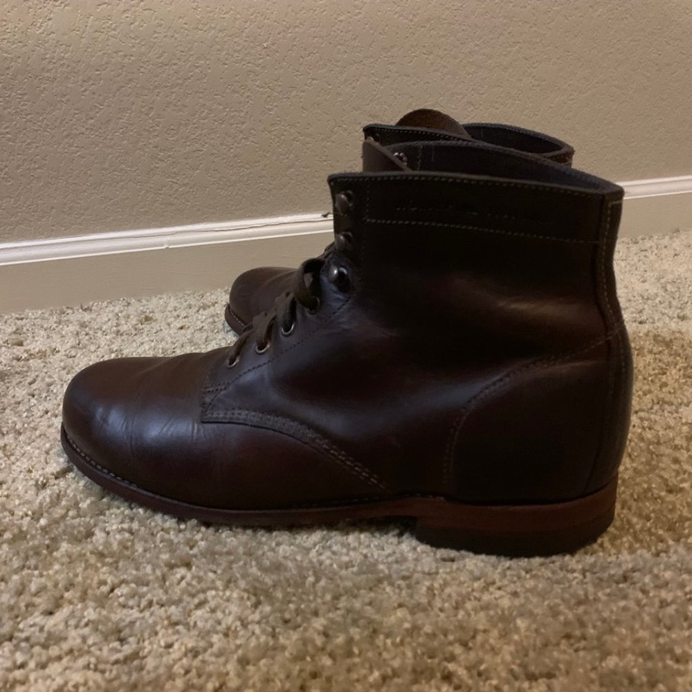 Wolverine 1000 Mile Boots Brown 10 - Picture 4 of 8